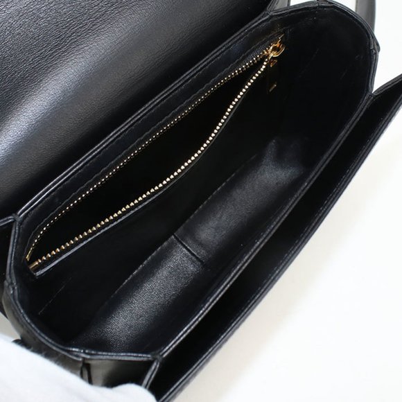 CELINE Triomphe Crossbody Shoulder Bag, Women's, Black - Picture 3 of 9